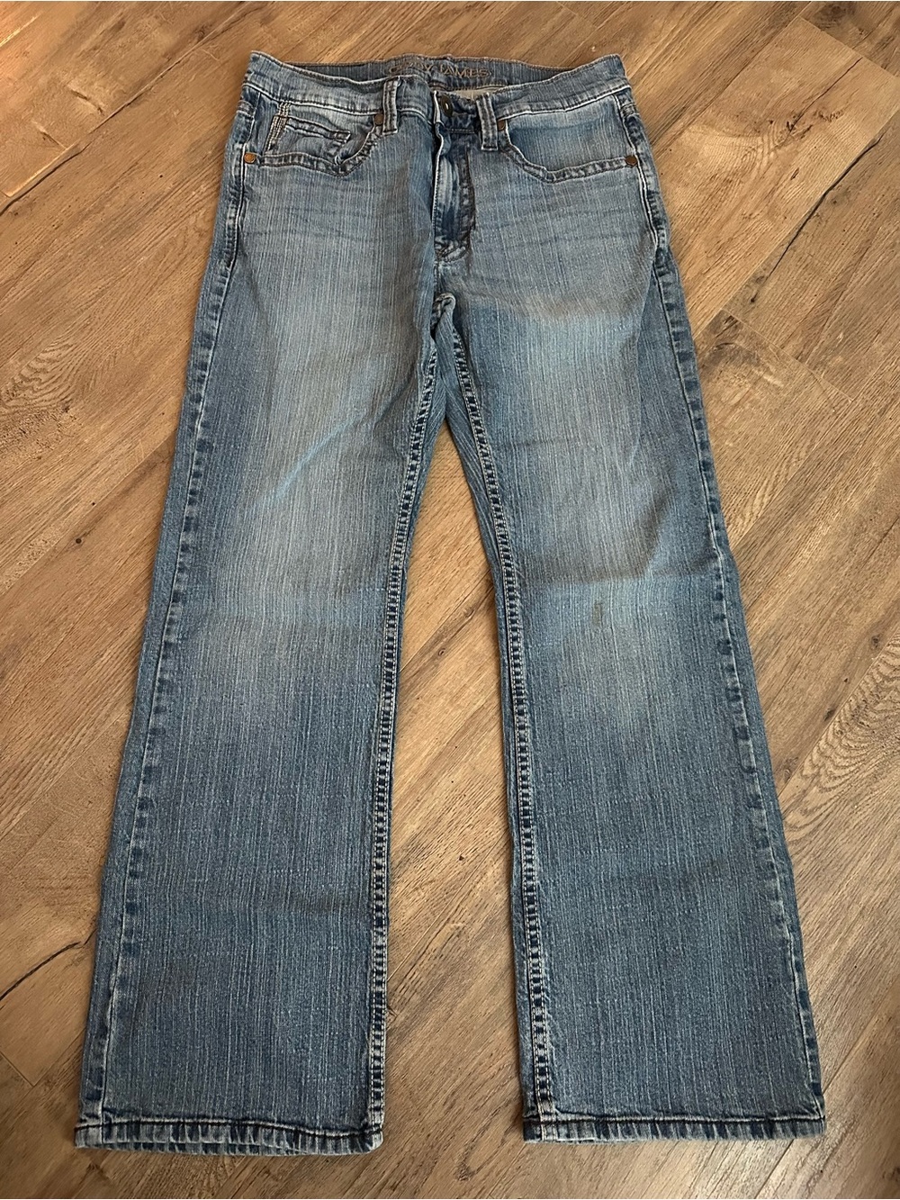 Men's Bootcut Jeans in Light Blue Wash